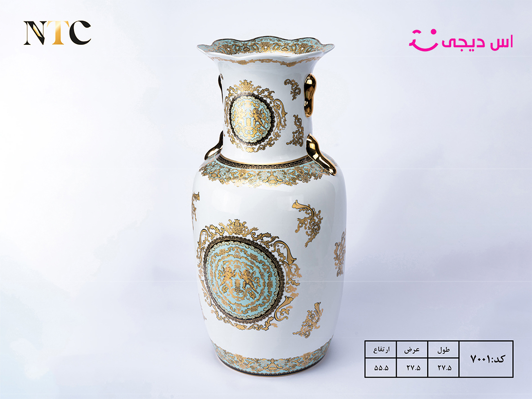 گلدان بزرگ 7001 آنجل فیروزه NTC